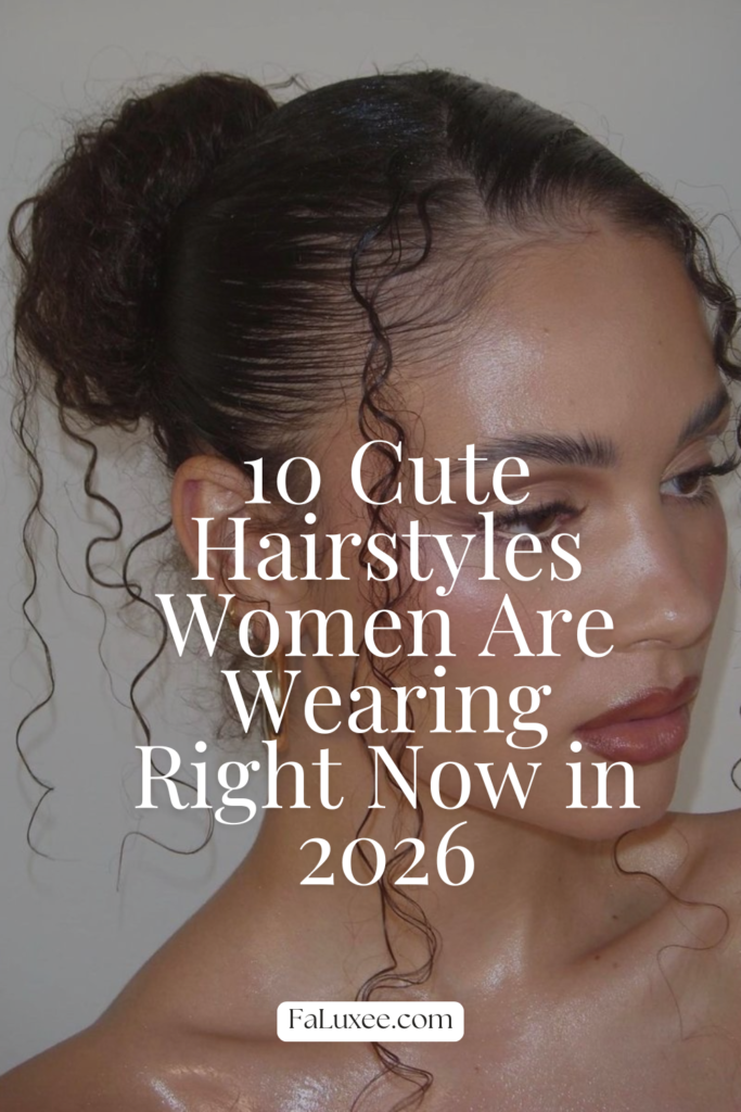 10 Cute Hairstyles Women Are Wearing Right Now in 2026 black minimalist fashion influencer pinterest pin