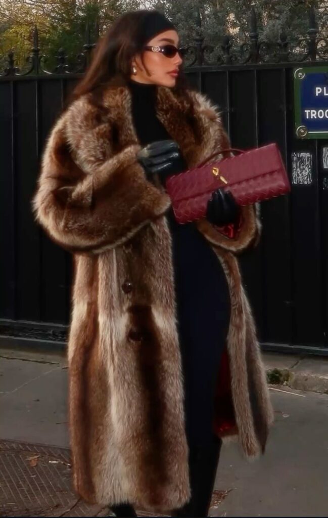 Classy fur coat for the winter