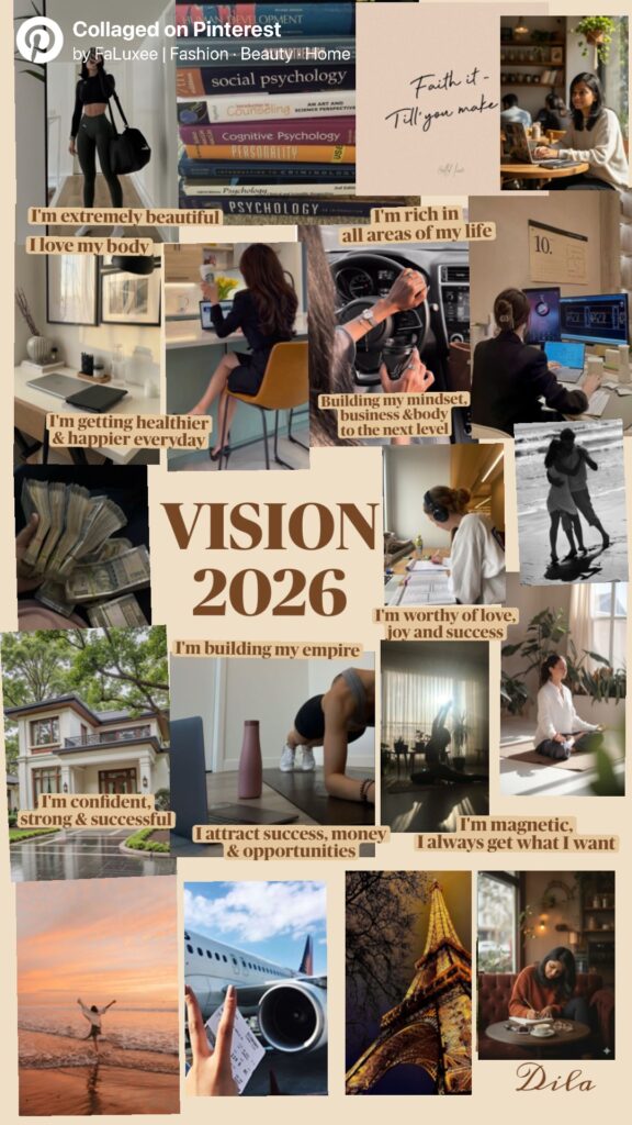 Vision board  for 2026