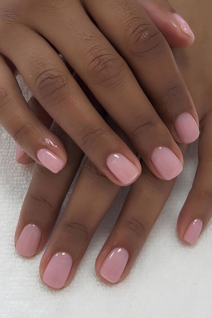 Clean girl gel polish