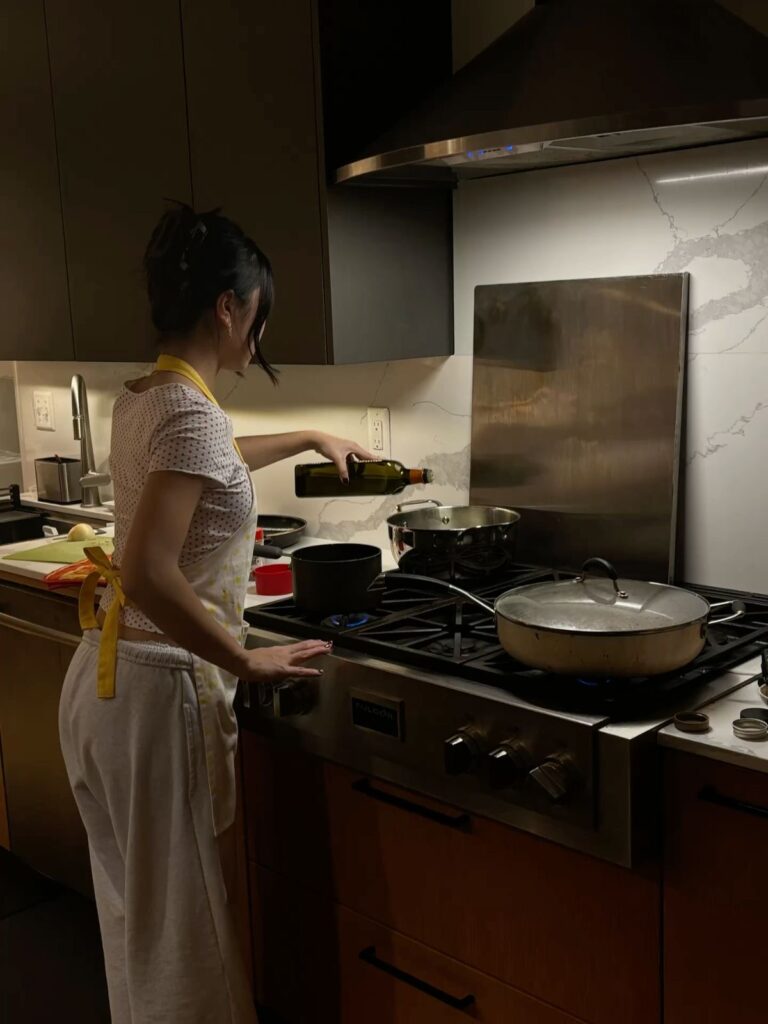Lady cooking