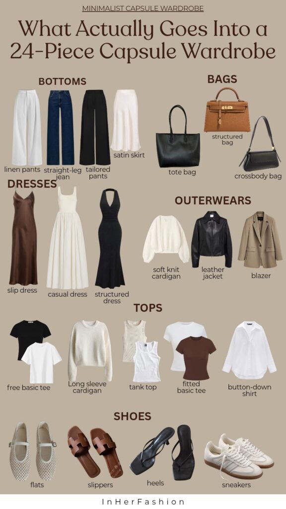 Chic feminine capsule wardrobe 
