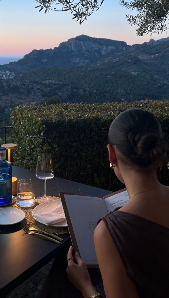 Pretty woman on a dinner date 
